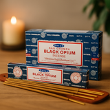 Fekete Opium Füstölőpálcikák 15g Satya