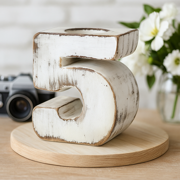 Wooden Birthday Number 5