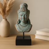 Prinsesse skulptur på stand - Java blå kobber