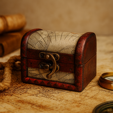 Vintage koloniale bokse – atlas design