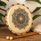 Tamburo sciamanico Mandala Pelle di capra 20cm