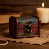 Közepes vintage apróság dobozok, gyarmati hálós dombornyomású