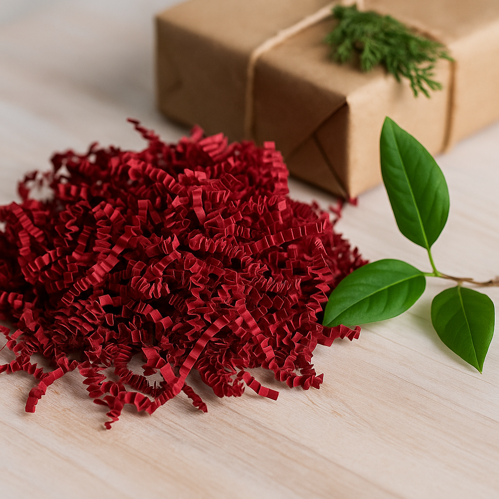 Rotes Papierschnitzel - SizzlePak Deep Red (1 kg) zum Verpacken von Geschenken