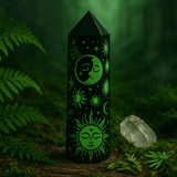 Cristal de obsidiana negra - Historia mística - Forest Green Point