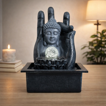 Buddha Hånd & Hoved Bordvandfunktion (20x25x35cm)