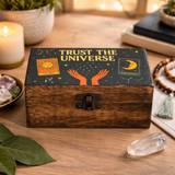 Medium Enamelled Box – Trust the Universe, Decorative Box
