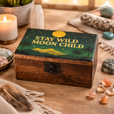 Medium emaljeret æske – Bliv vild, månebarn