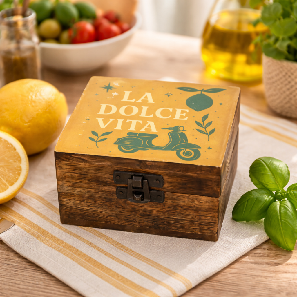Small Enamelled Box – La Dolce Vita, Decorative Box