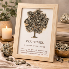 Gemstone Picture - Tree of Life - Pyrite (20x14.7x1cm), Oil Burner