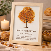 Gemstone Picture - Tree of Life - Baltic Amber (20x14.7x1cm), Oil Burner