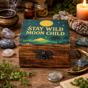 Caja Esmaltada Pequeña – Mantente Salvaje, Hija de la Luna