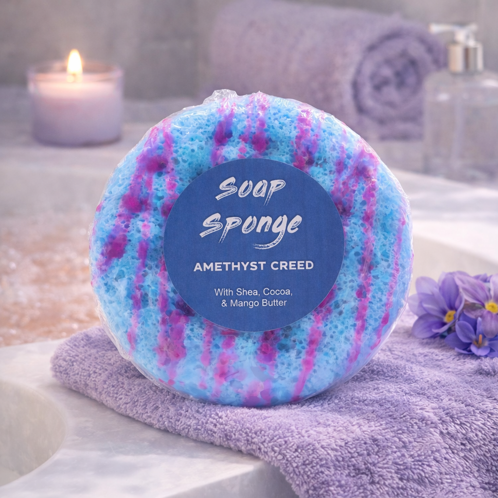 Butter Bubble Soap - Amethyst Creed, Sponge Soap