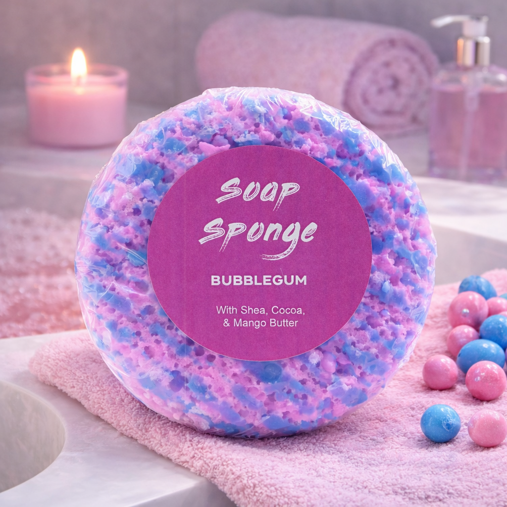 Butter Bubble Soap - Bubblegum, Sponge Soap