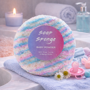 Butter Bubble Soap - Baby Powder, Sponge Soap