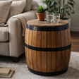 Beer Barrel Stool & Parasol Stand – Natural Wood 38 x 32 cm, Bar Stools
