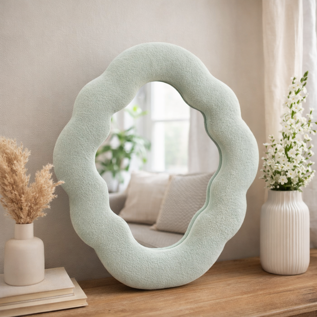 Soft Squiggly Mirror – Cloud – Cloud Blue (28x24x2.3cm)