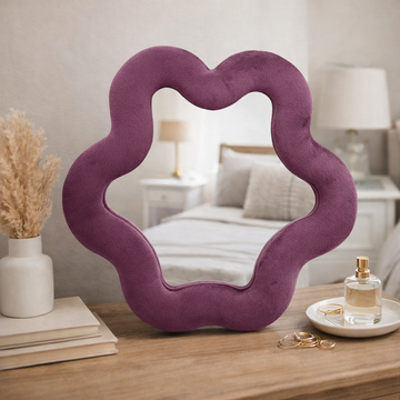 Specchio Morbido e Ondulato – Stella – Malva (33x31x2.3cm)
