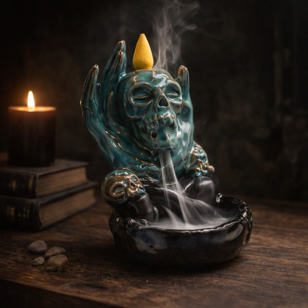Backflow Incense Burner – Skull in Hand