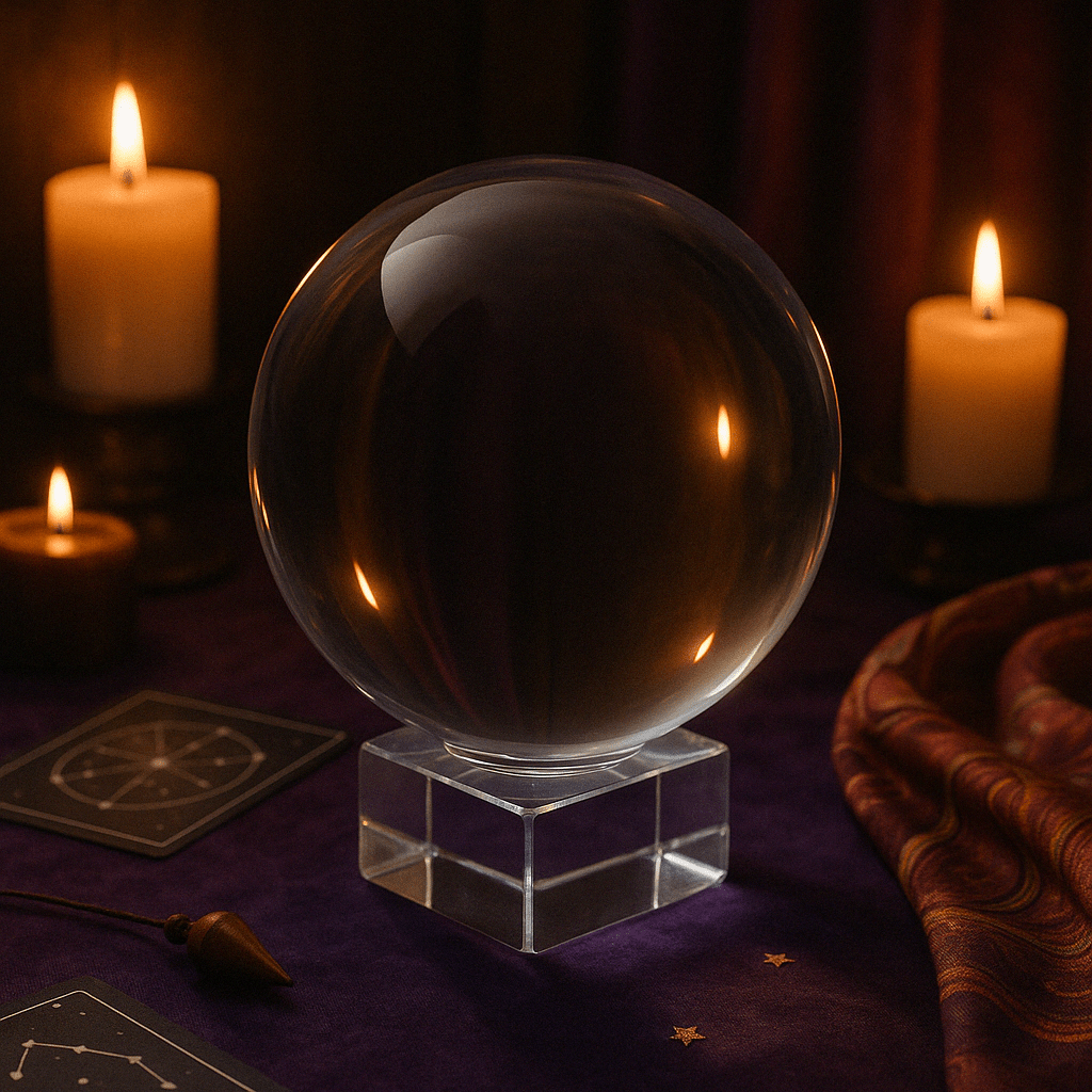 Bola de Cristal con Soporte 200mm