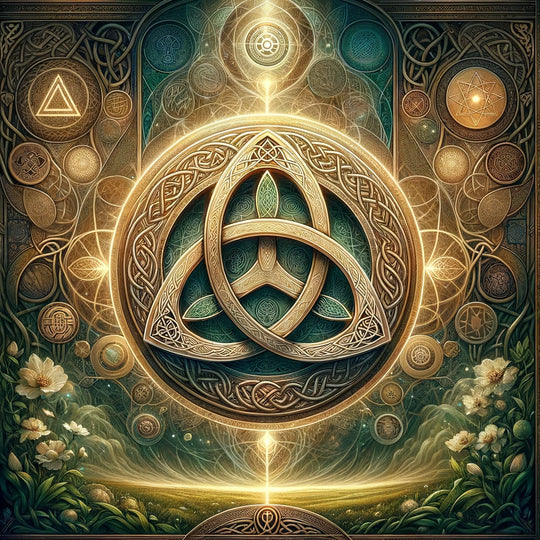 Triquetra Celtic trinity knot symbolising continuity and the cycle of life