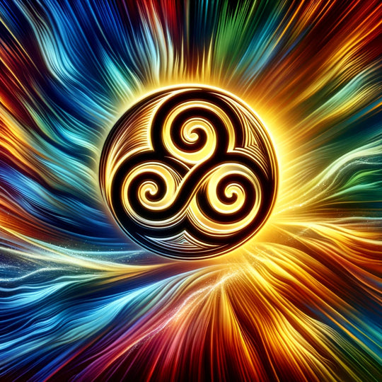 Triskelion of three interlocked spirals, an ancient Celtic symbol of progress and growth