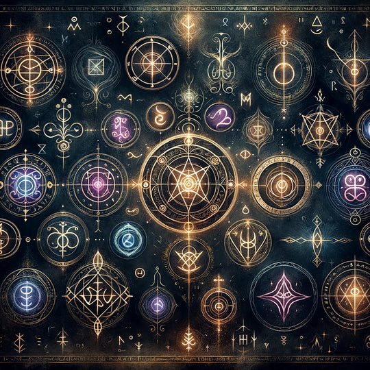 Arcane sigils, magical symbols designed to focus specific intentions