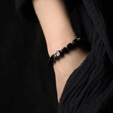 Black Obsidian Copper Bracelet