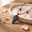 Cord Necklace Gemstone Pendant – Morganite Angel Wing