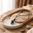 Cord Necklace Gemstone Pendant – Sodalite Mushroom