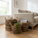 Banaanilehti- ja meriheinäkorit, suuret – luonnolliset ruskeat – 3 kappaleen setti