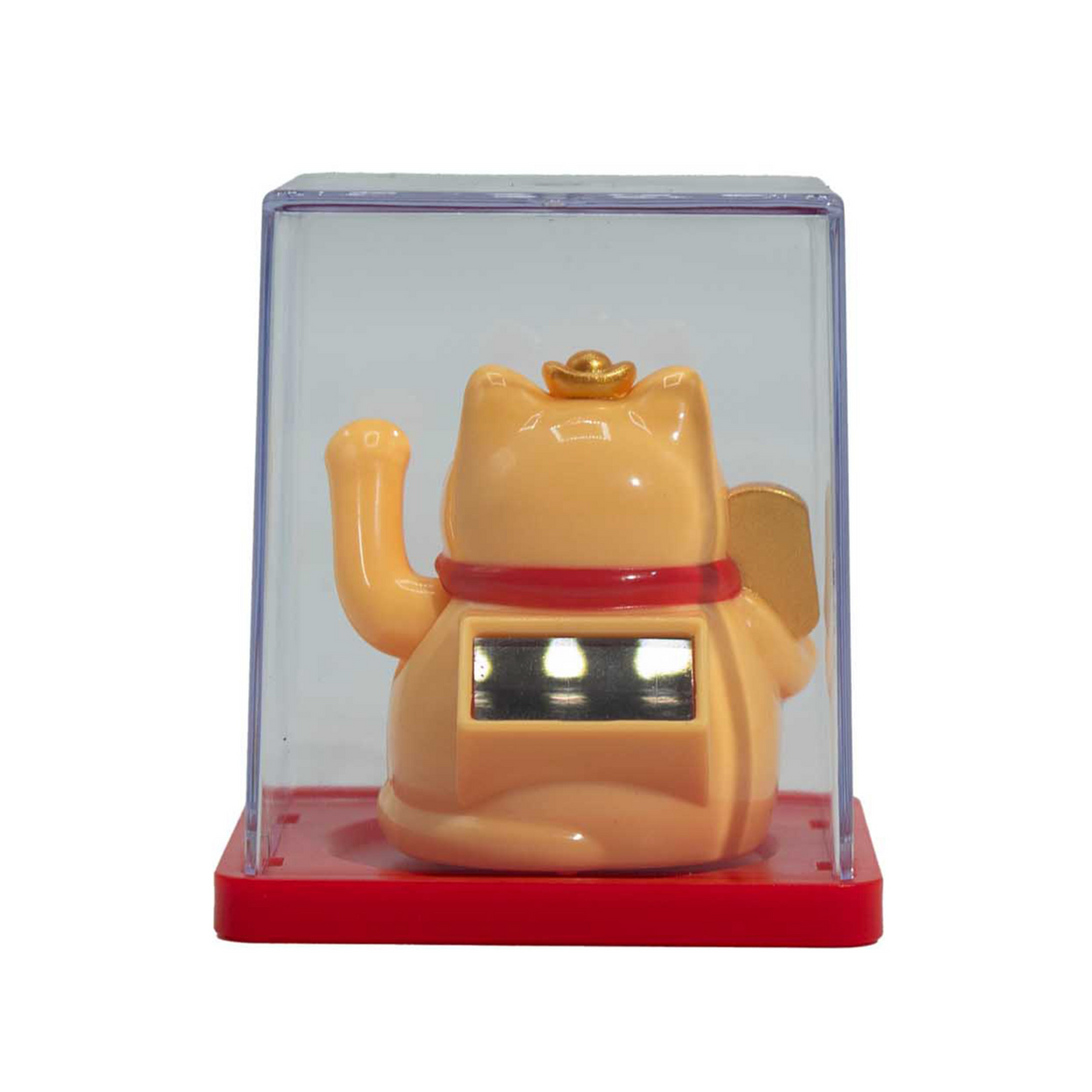 Миниатюрный солнечный кот с деньгами в коробке – жёлтый