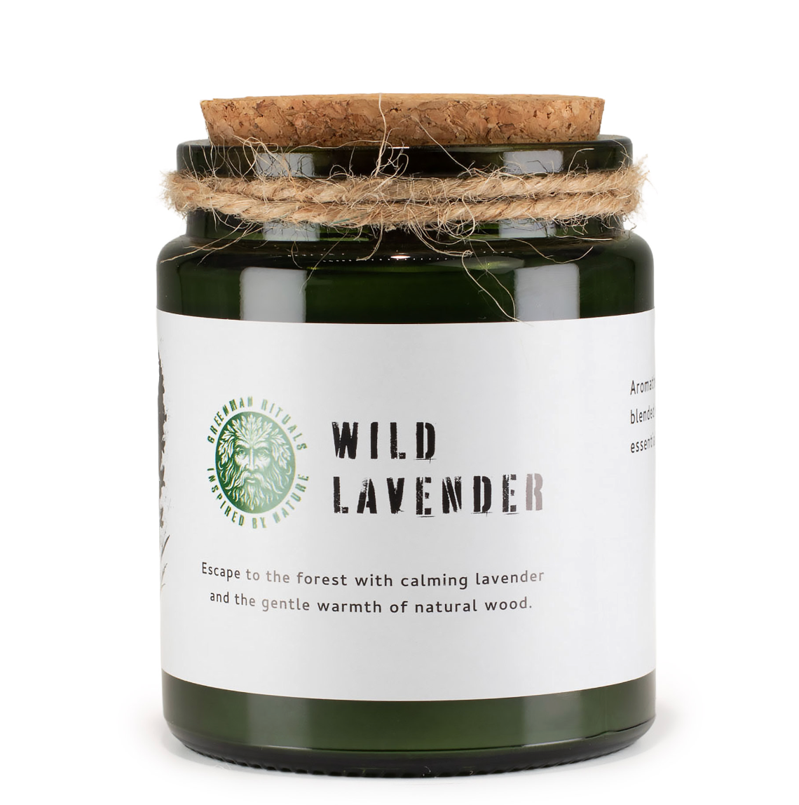 Greenman Woodwick Soy Candle Wild Lavender