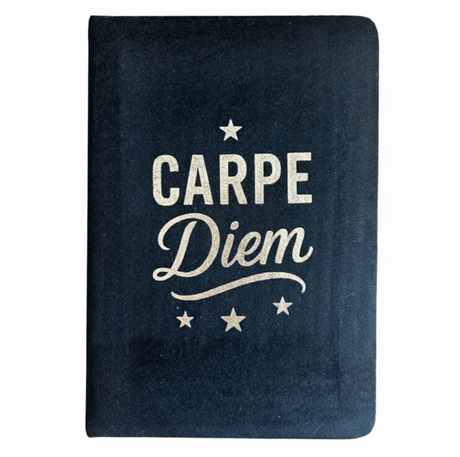 Μαύρο Βελούδινο Τετράδιο - 80 σελίδες - Carpe Diem