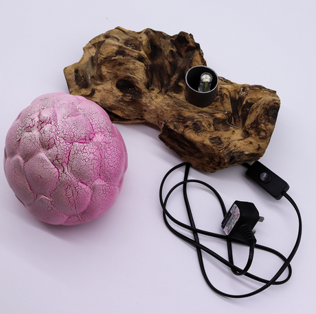 Abajur DriftGlow com Abajur em Flor de Lótus Estaladiça – Roxo