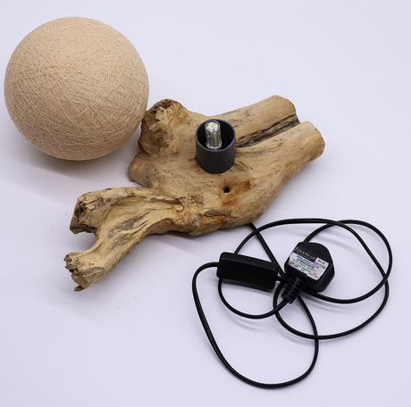 Abajur DriftGlow com Cúpula de Algodão Creme