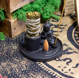 Wielofunkcyjna ceramiczna czarna matowa podstawka na kadzidło Buddy