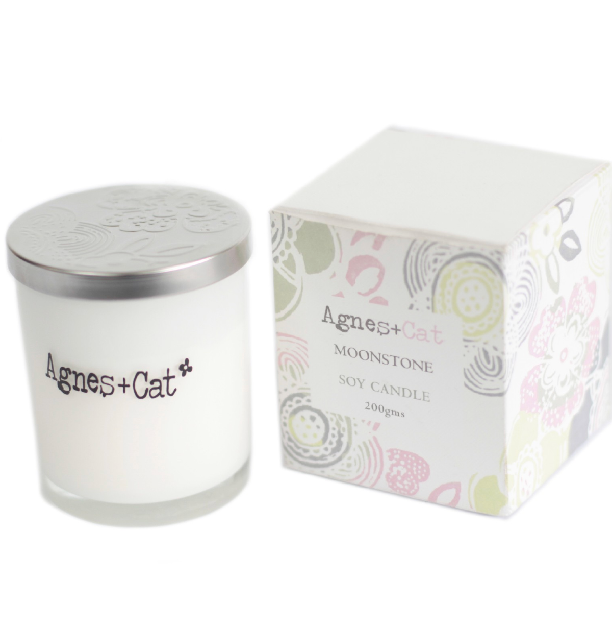 Agnes Cat Votive Candle Moonstone