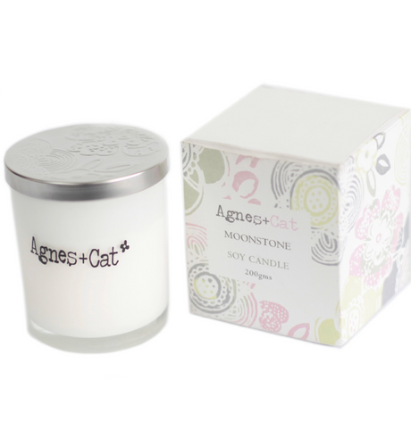 Agnes Cat Votive Candle Moonstone
