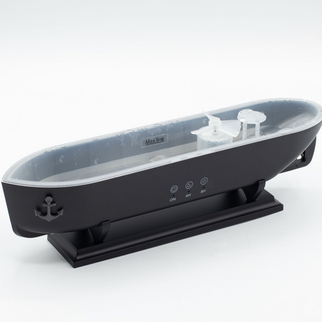 Аромадиффузор с эффектом парового облака в виде корабля и светодиодной подсветкой с изменением цвета