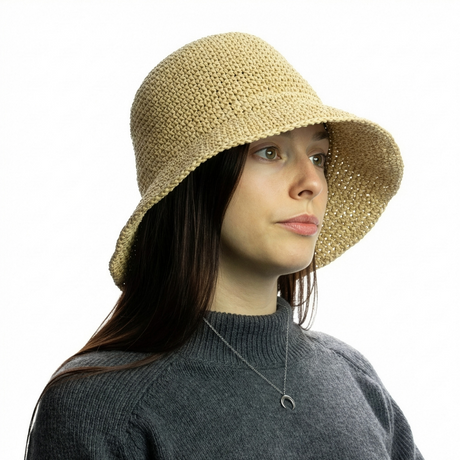 Nomad Sari Floppy Straw Sun Hat – Natural Beige