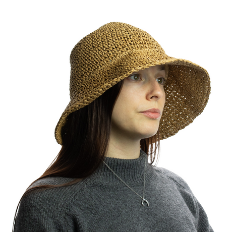 Nomad Sari Floppy Straw Sun Hat – Natural Coffee