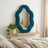 Soft Squiggly Mirror – Oval Pebble – Royal Teal (20.5x32.5x2.3cm)