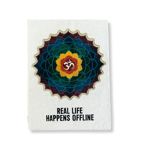 A5 Handmade Nepal Lokta Paper Notebook – Om Mandala - SHAMTAM.COM