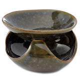 Abstract Dark Mottled Ceramic Oil Burner (asst) - SHAMTAM.COM