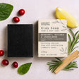 Klay Soap bar with packaging on a light surface with natural elements