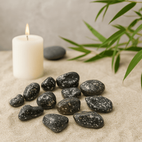 African Guinea Fowl Tumbled Stones Medium, 12 Pieces - SHAMTAM.COM