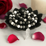 Agate Crystal Necklace, Grey Angel Wing - SHAMTAM.COM