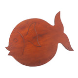 Albasia Wood Fish Stand - Terracotta - SHAMTAM.COM