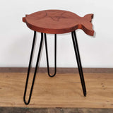 Albasia Wood Fish Stand - Terracotta - SHAMTAM.COM