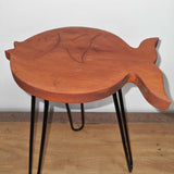 Albasia Wood Fish Stand - Terracotta - SHAMTAM.COM